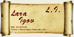 Lara Igov vizit kartica